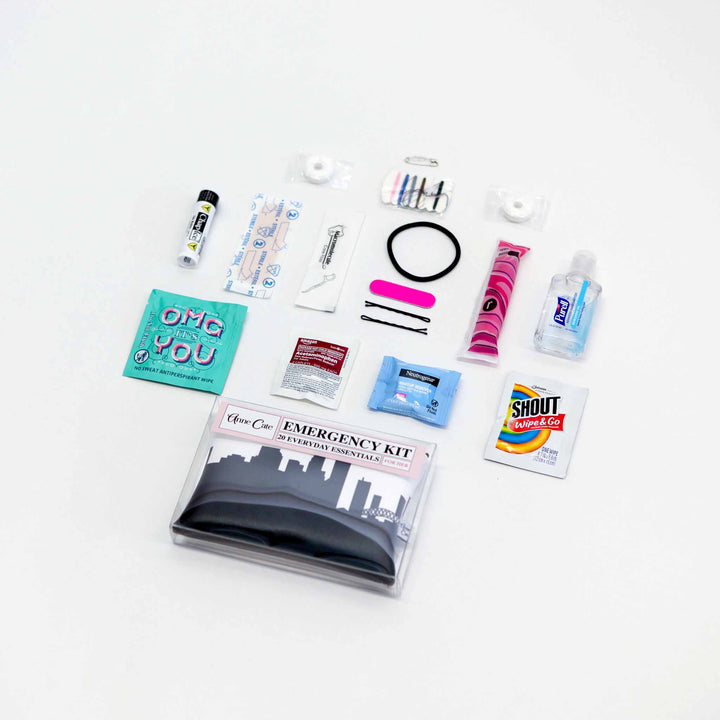 Houston TX Skyline Mini Wallet Emergency Kit - For Her