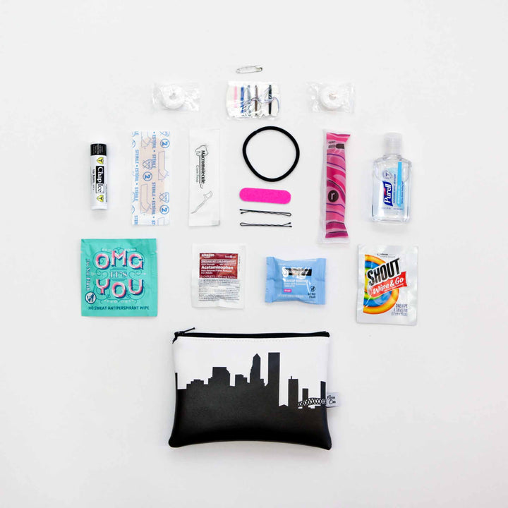 Athens OH (Ohio University) Skyline Mini Wallet Emergency Kit - For Her