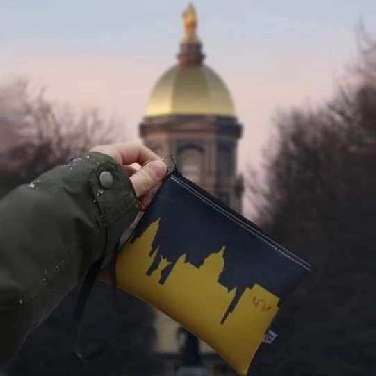 South Bend IN (University of Notre Dame) Skyline Game Day Wristlet - Stadium Approved