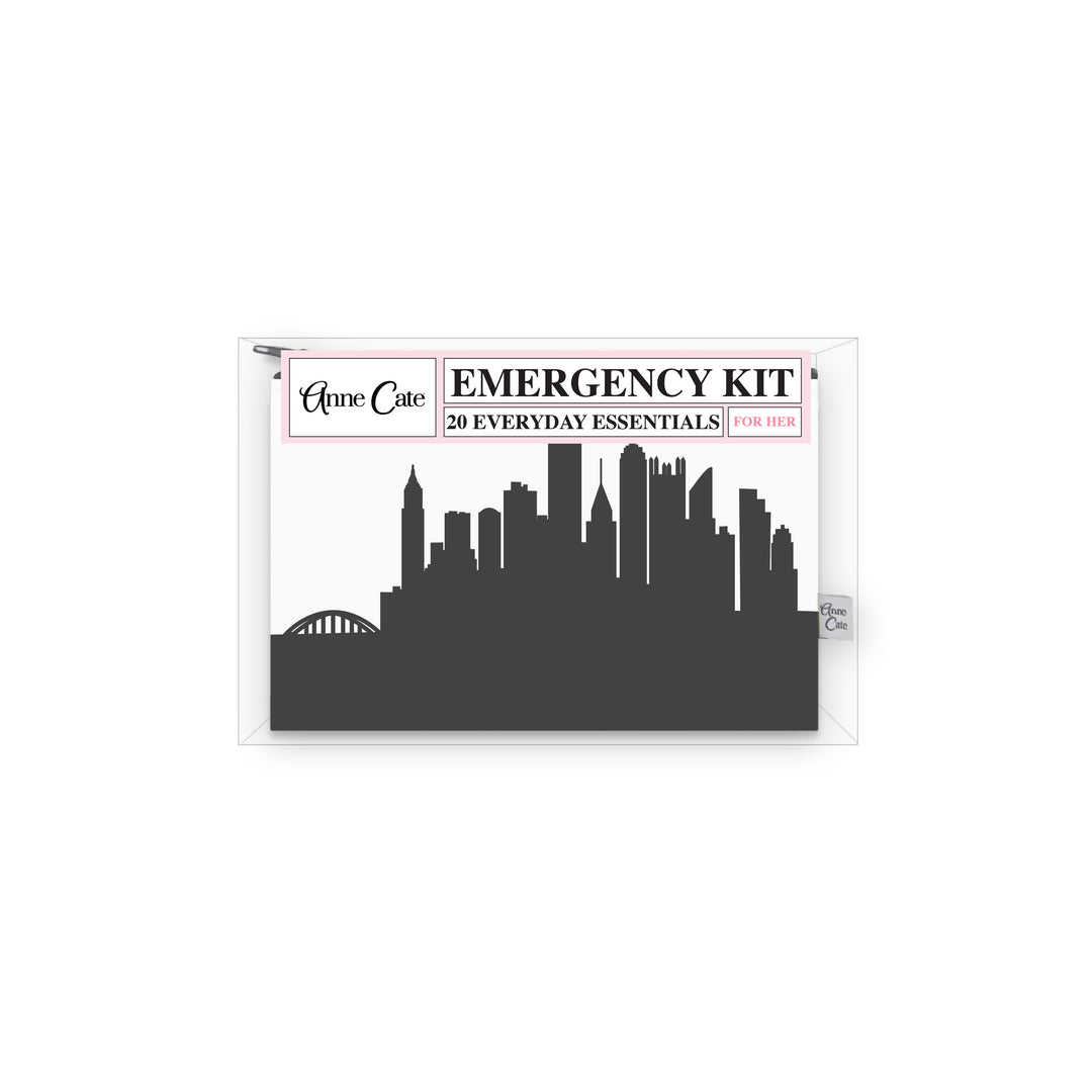 Pittsburgh PA Skyline Mini Wallet Emergency Kit - For Her