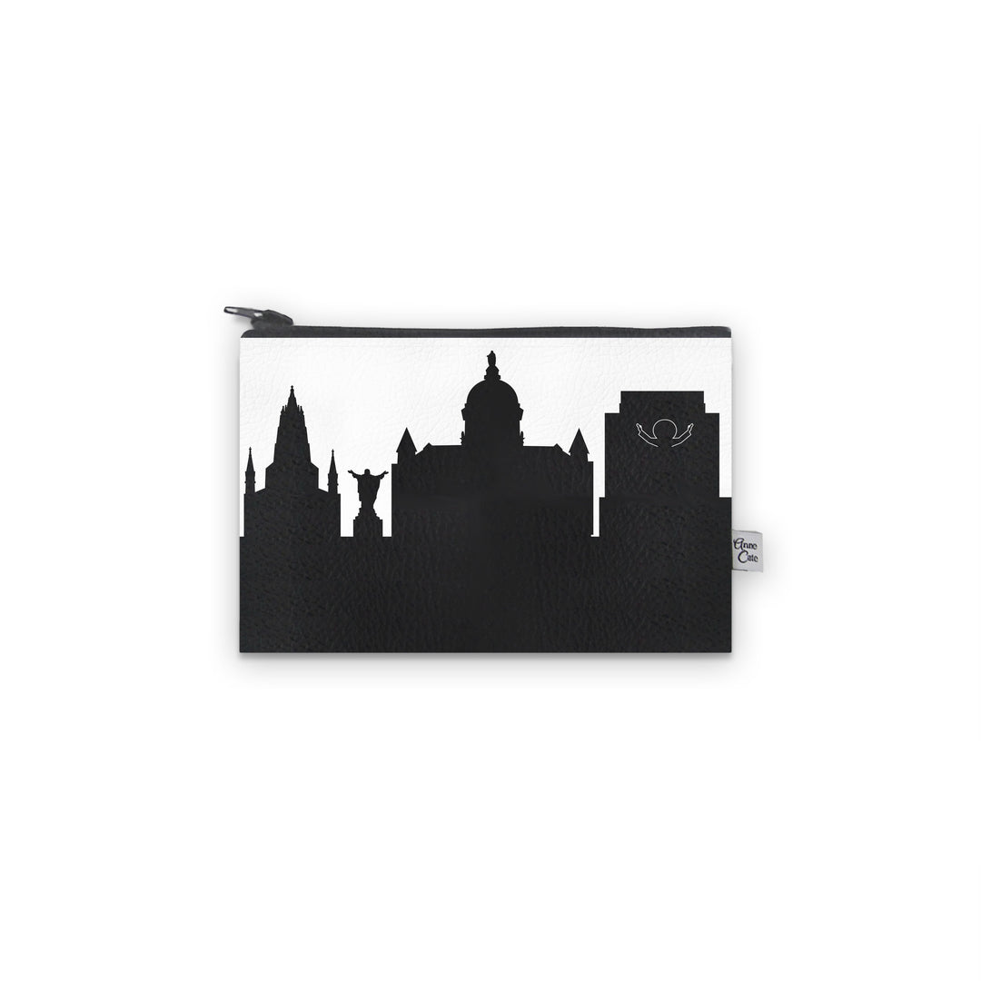 South Bend IN (University of Notre Dame) Skyline Vegan Leather Mini Wallet