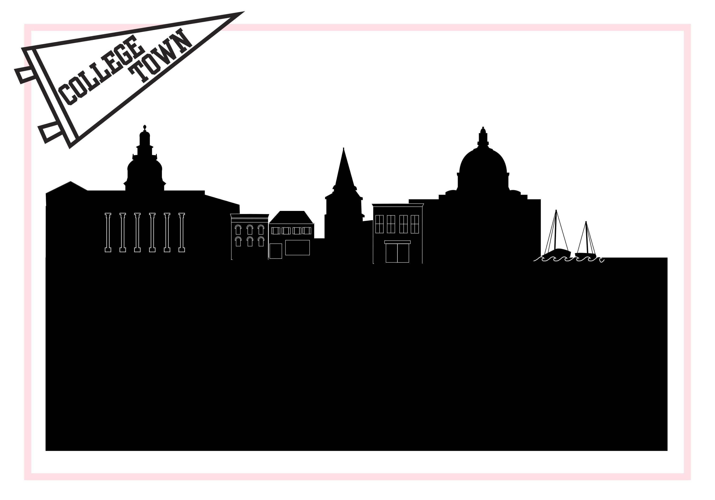 Annapolis Maryland (US Naval Academy)-Anne Cate-Skyline Silhouette Purses, Pillows, and Gifts