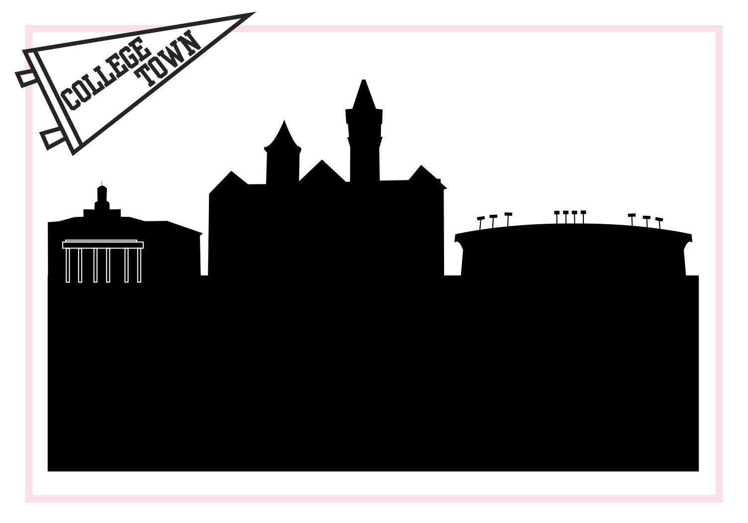 Auburn Alabama (Auburn University)-Anne Cate-Skyline Silhouette Purses, Pillows, and Gifts