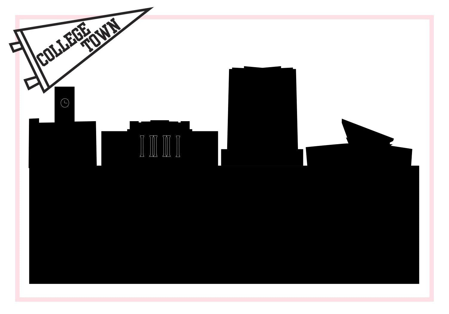 Bowling Green Ohio (Bowling Green State University)-Anne Cate-Skyline Silhouette Purses, Pillows, and Gifts