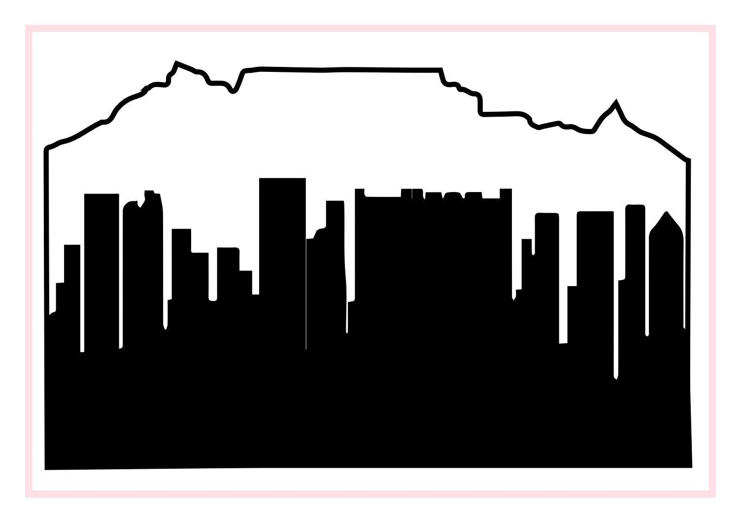 Cape Town Africa-Anne Cate-Skyline Silhouette Purses, Pillows, and Gifts