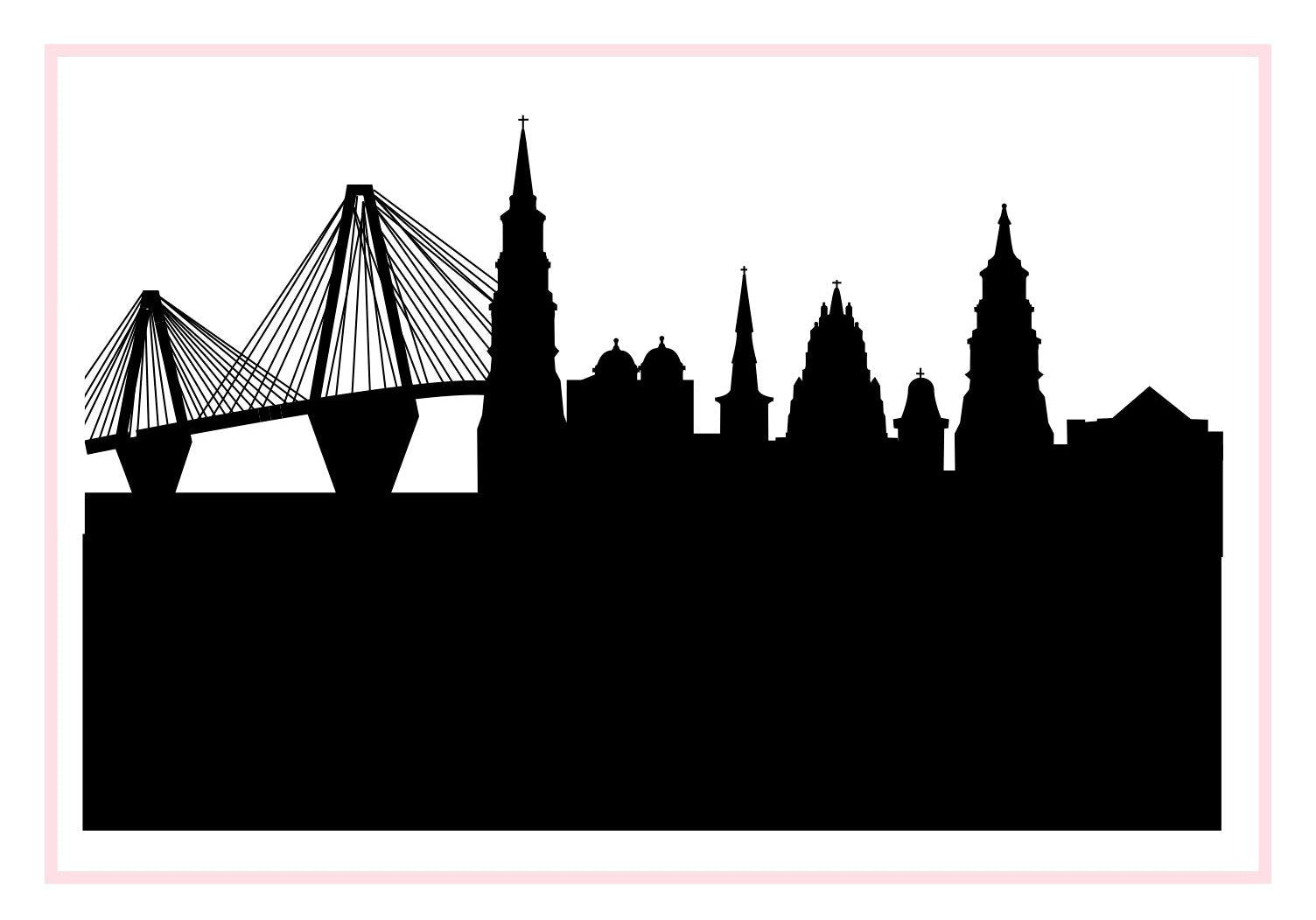 Charleston South Carolina-Anne Cate-Skyline Silhouette Purses, Pillows, and Gifts