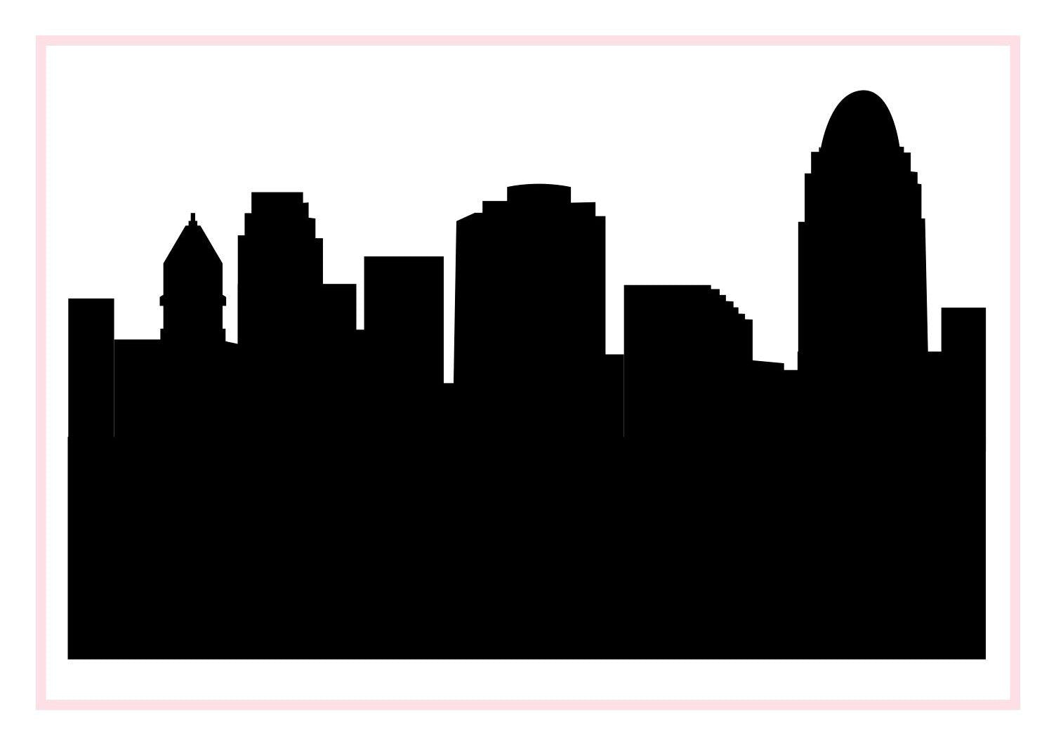 Cincinnati Ohio-Anne Cate-Skyline Silhouette Purses, Pillows, and Gifts