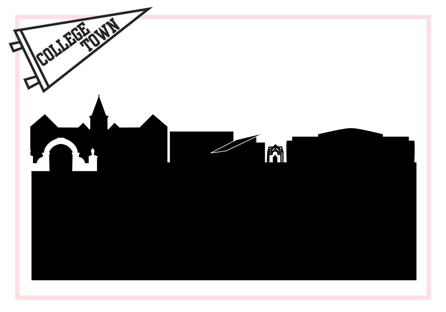 Findlay Ohio (University of Findlay)-Anne Cate-Skyline Silhouette Purses, Pillows, and Gifts