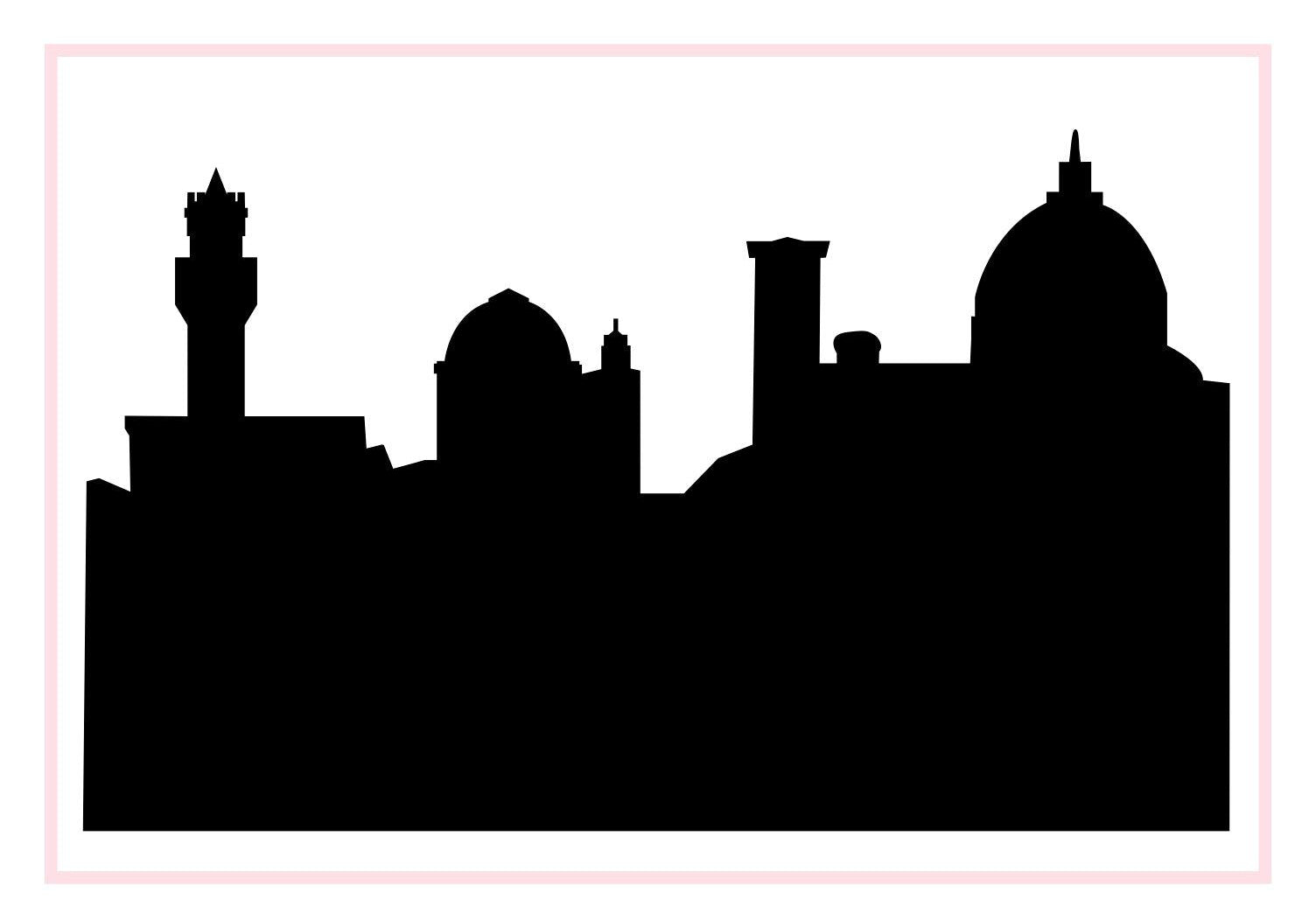 Florence Italy-Anne Cate-Skyline Silhouette Purses, Pillows, and Gifts