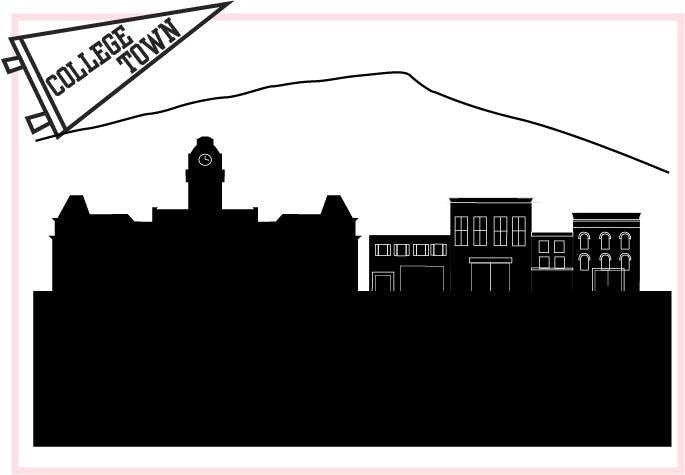 Morgantown West Virginia (West Virginia University)-Anne Cate-Skyline Silhouette Purses, Pillows, and Gifts