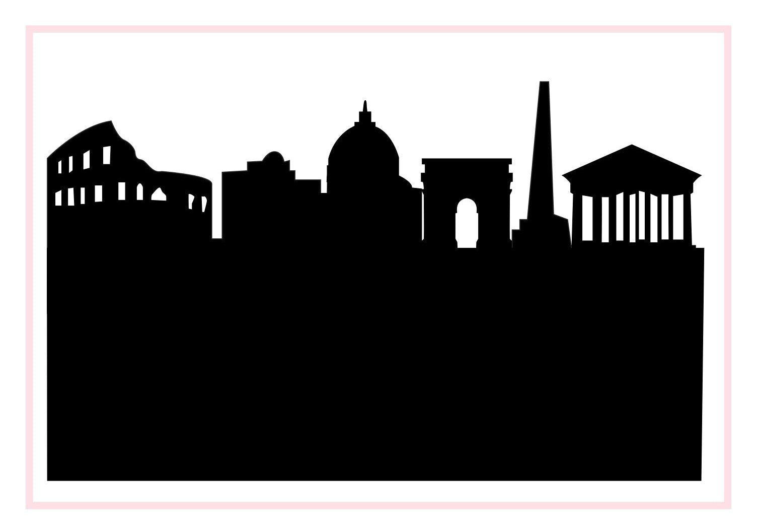 Rome Italy-Anne Cate-Skyline Silhouette Purses, Pillows, and Gifts