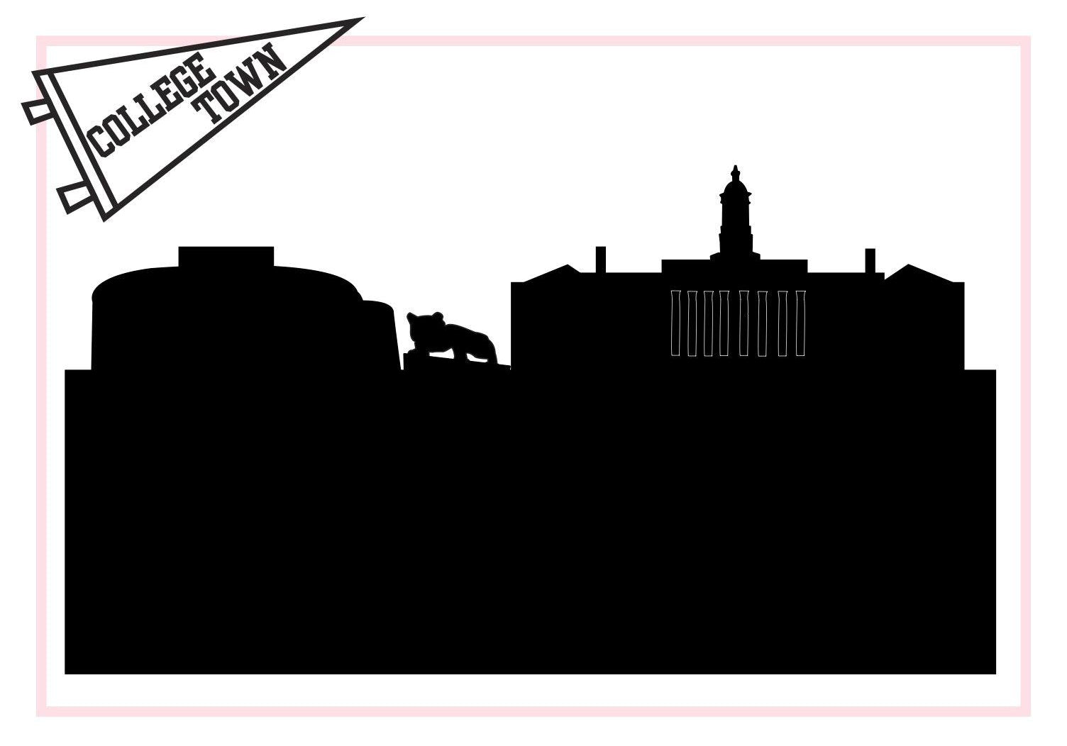 State College Pennsylvania (Penn State University)-Anne Cate-Skyline Silhouette Purses, Pillows, and Gifts