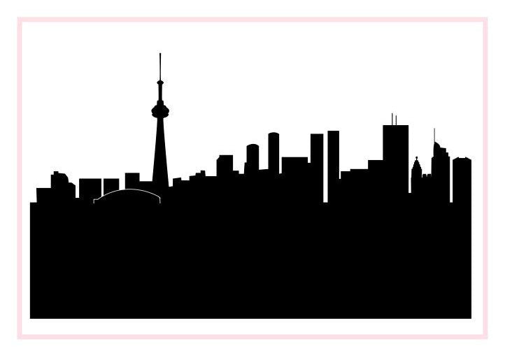 Toronto Canada-Anne Cate-Skyline Silhouette Purses, Pillows, and Gifts