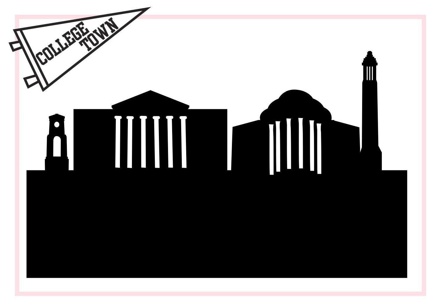 Tuscaloosa Alabama (University of Alabama)-Anne Cate-Skyline Silhouette Purses, Pillows, and Gifts