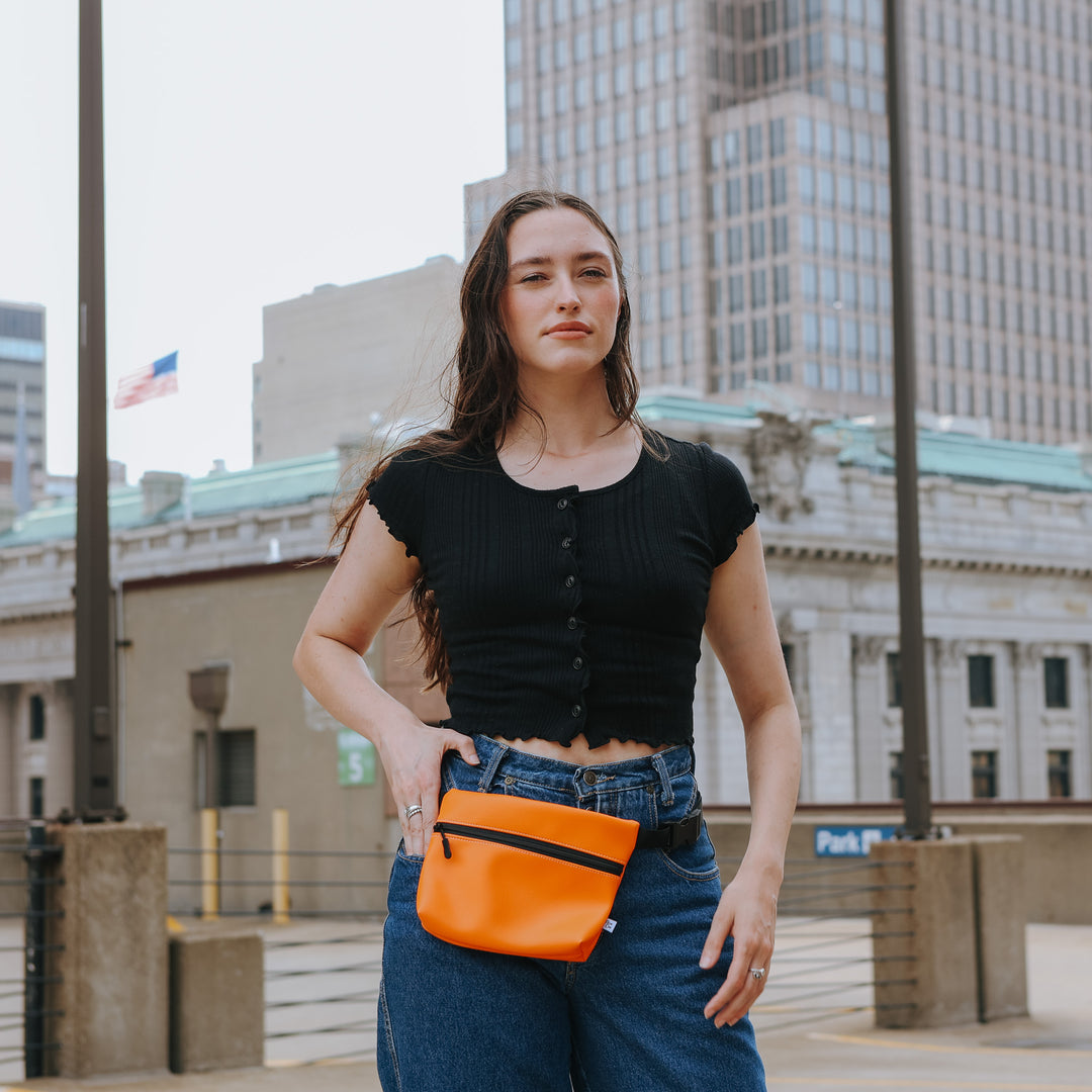 Gray Belt Bag Fanny Pack