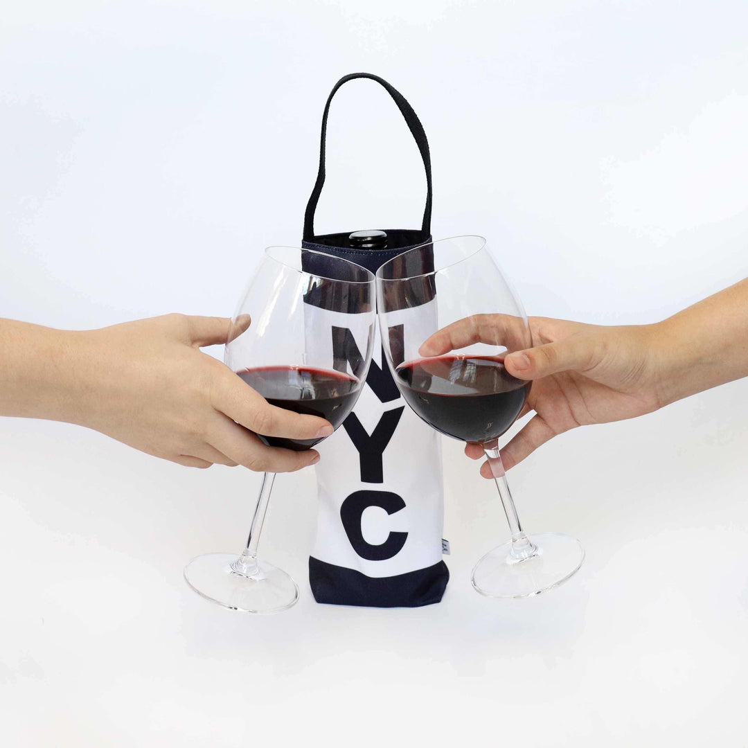 City Abbreviation Canvas Wine Tote