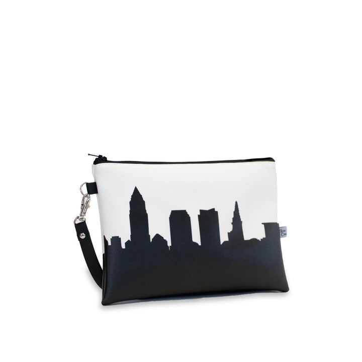 Stillwater OK (Oklahoma State University) Skyline Wristlet Clutch (Vegan Leather)