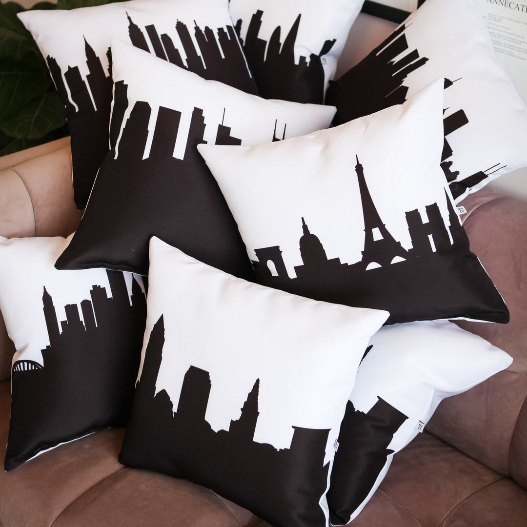 Houston Texas Skyline Large Throw Pillow