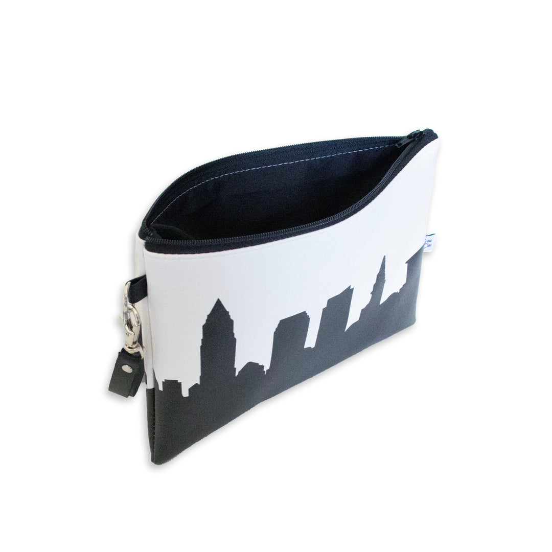 Stillwater OK (Oklahoma State University) Skyline Wristlet Clutch (Vegan Leather)