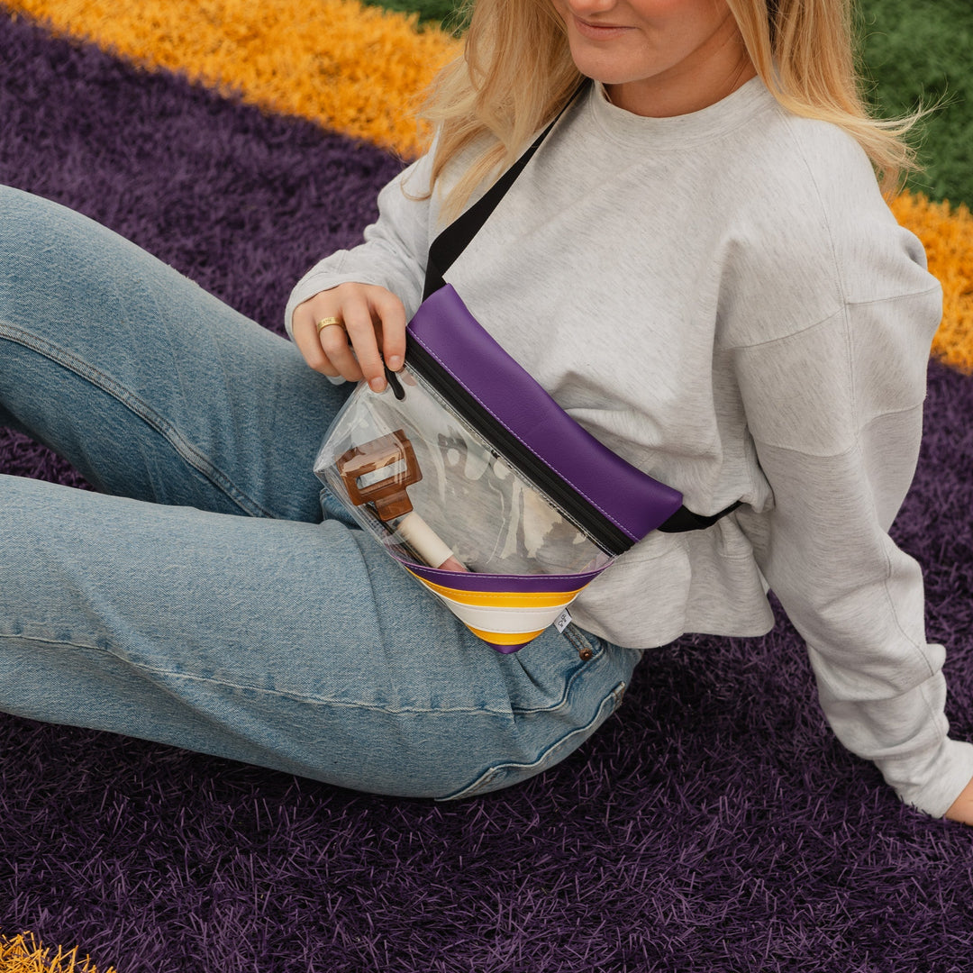 Texas Christian University Clear Stripe Game Day Fanny Pack