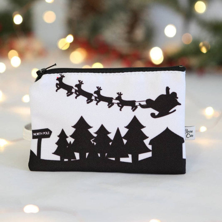 North Pole Skyline Canvas Mini Purse