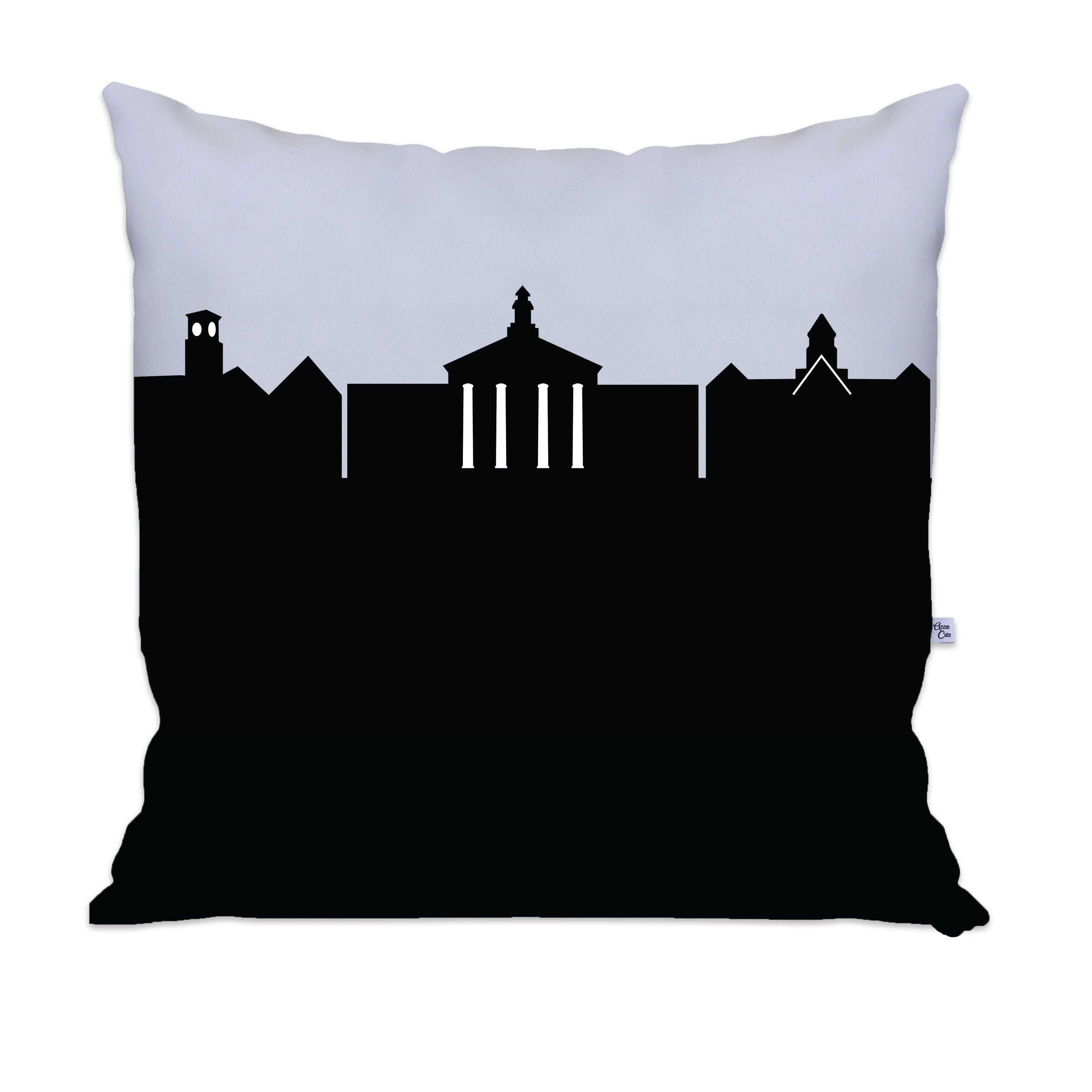 City Skyline Silhouette Throw Pillow - Anne Cate - Home Decor of your Favorite City. Black and White Skyline Throw Pillow