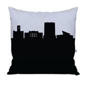 City Skyline Silhouette Throw Pillow - Anne Cate - Home Decor of your Favorite City. Black and White Skyline Throw Pillow