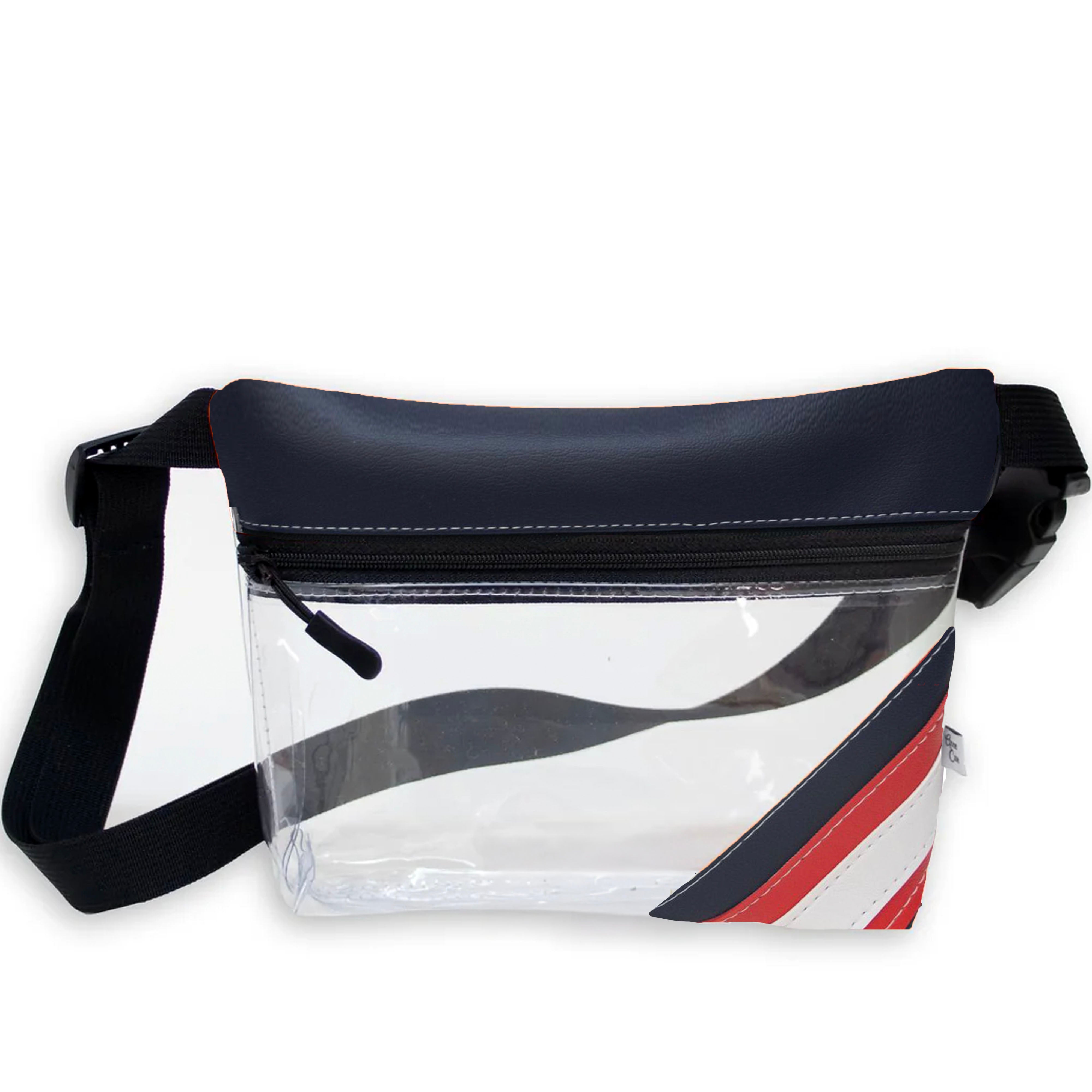 Baseball Ballpark Clear Stripe Game Day Fanny Pack-Anne Cate