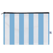 Light Blue Nautical Stripe Sailcloth Splash-Proof Pouch Wet Bag