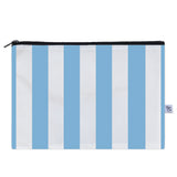 Light Blue Nautical Stripe Sailcloth Splash-Proof Pouch Wet Bag