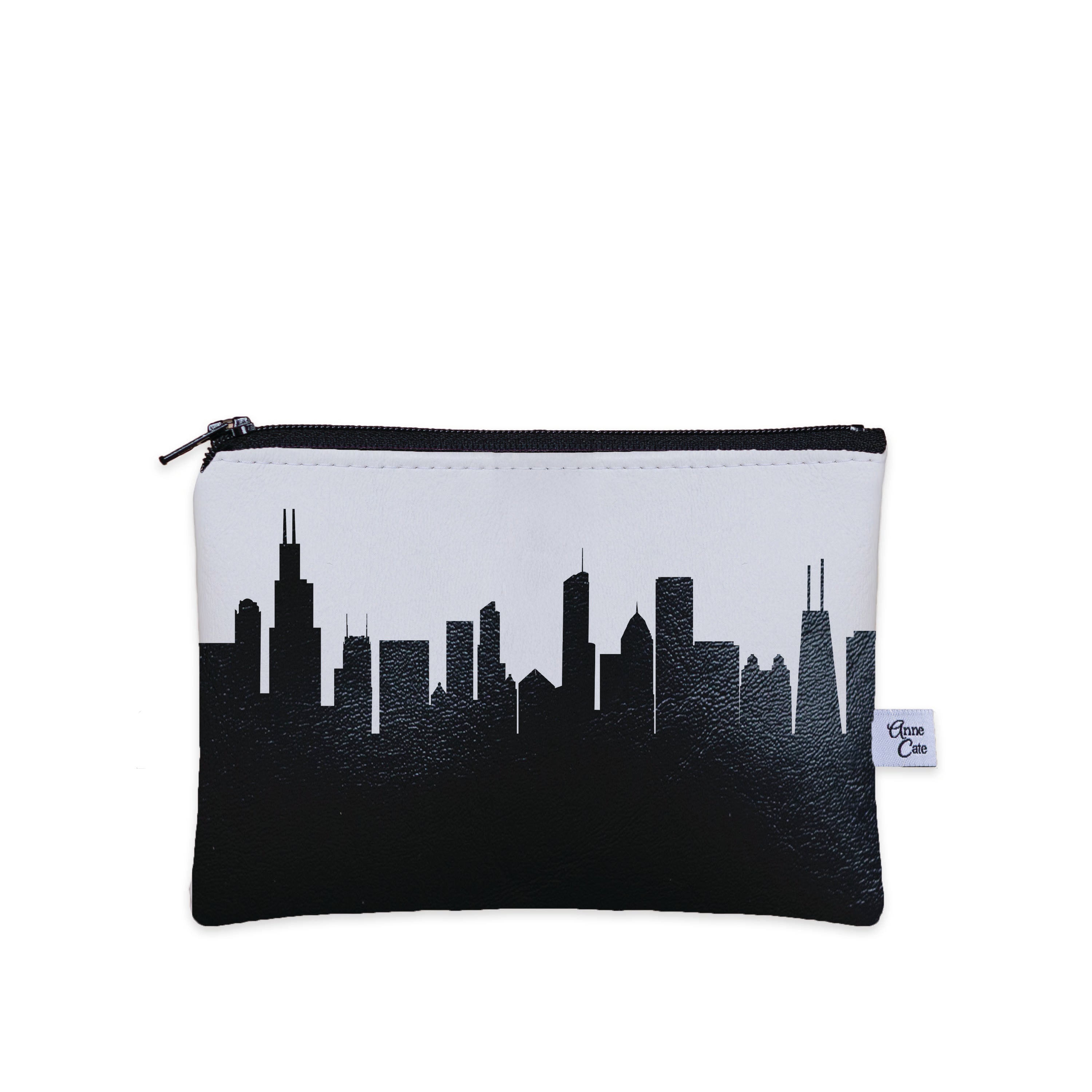 Chicago IL Skyline Vegan Leather Mini Wallet