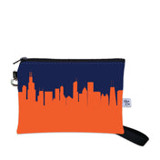 Chicago Bears Football Stadium Skyline Game Day Wristlet