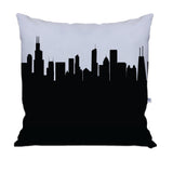 Chicago IL Skyline Large Throw Pillow
