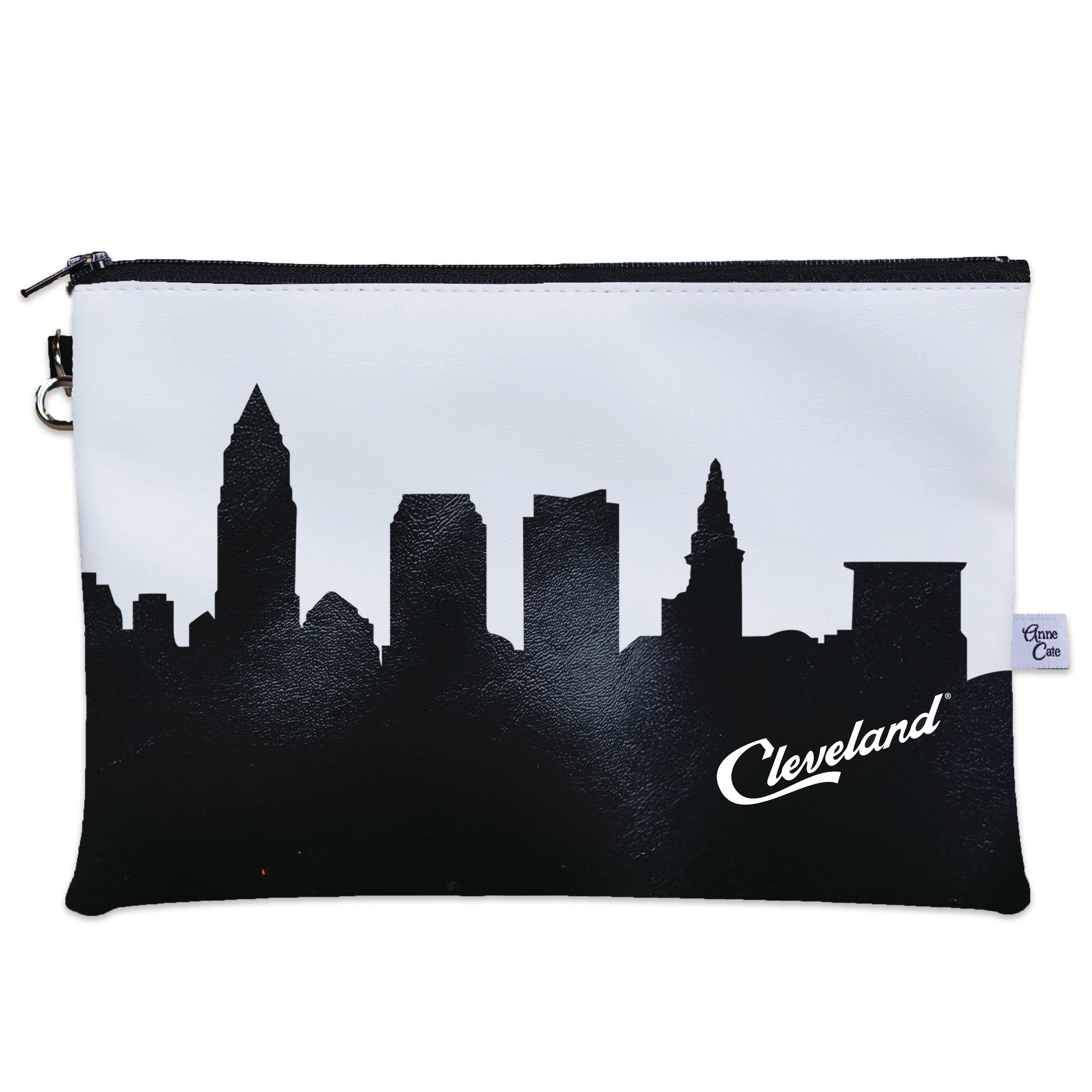 Cleveland Script Skyline Wristlet Clutch Purse