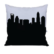 City Skyline Silhouette Throw Pillow - Anne Cate - Home Decor of your Favorite City. Black and White Skyline Throw Pillow