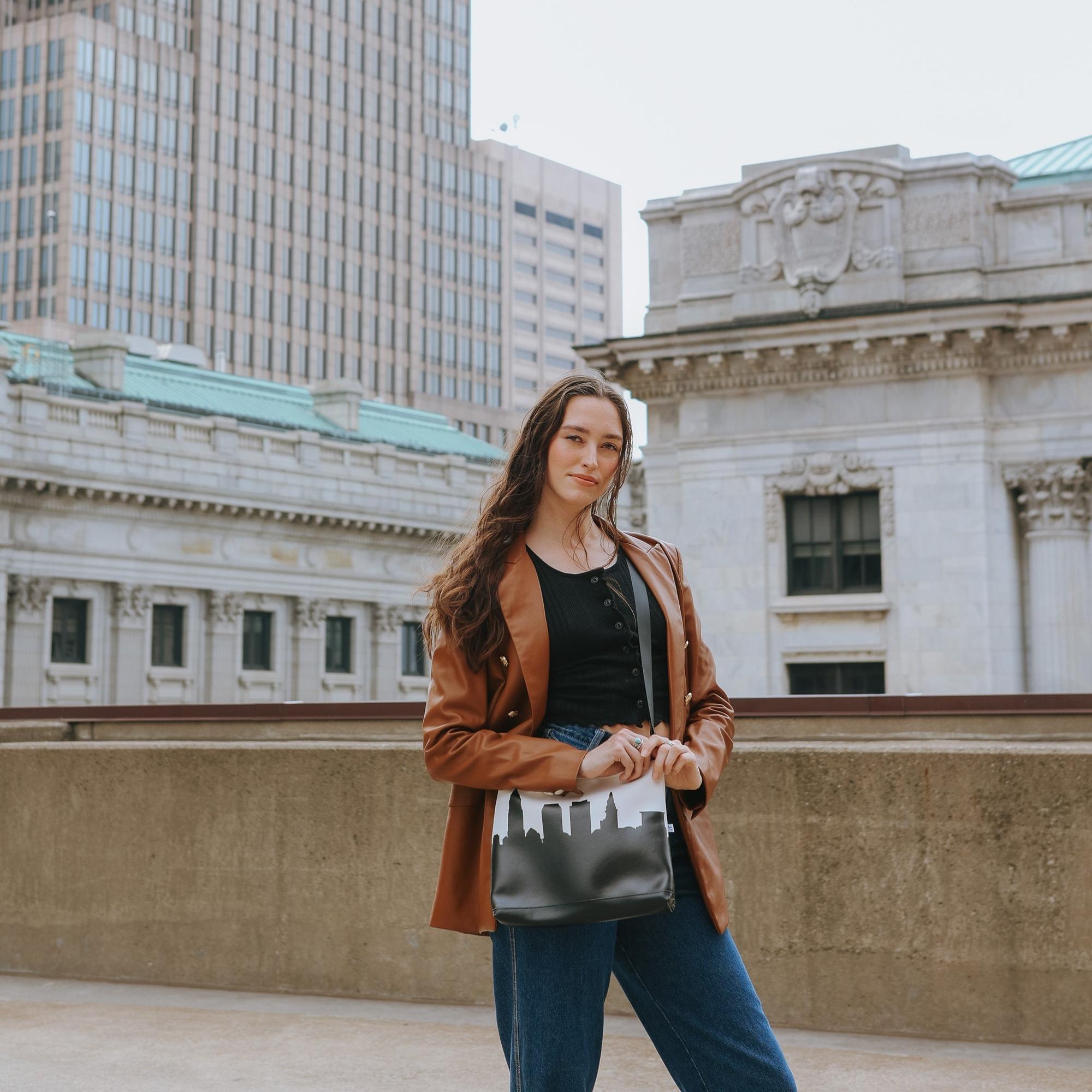 City Skyline Silhouette Crossbody Shoulder Bag - Anne Cate - Unique Gifts Under $50