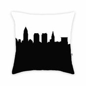 Cleveland OH Skyline Large Throw Pillow-Anne Cate