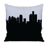 Detroit MI Skyline Large Throw Pillow