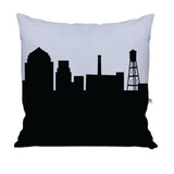 Durham NC Skyline Large Throw Pillow
