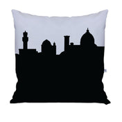 City Skyline Silhouette Throw Pillow - Anne Cate - Home Decor of your Favorite City. Black and White Skyline Throw Pillow