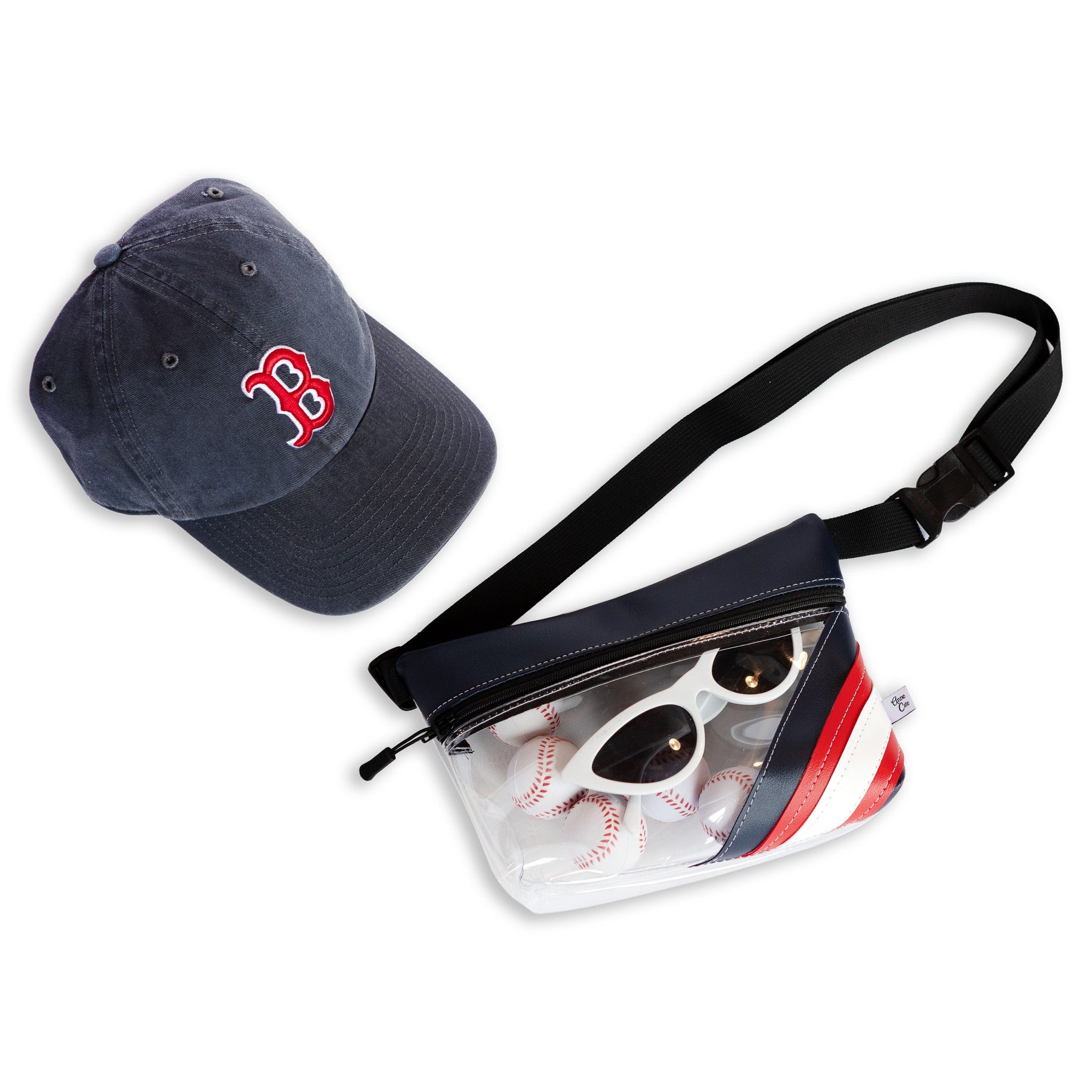 MLB Team Colored Stadium Approved Baseball Clear Game Day Fanny Pack Belt Bag - Anne Cate - MLB Approved Size, Stadium Regulation Purse - Clear Fanny Pack