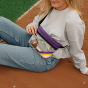 MLB Team Colored Stadium Approved Baseball Clear Game Day Fanny Pack Belt Bag - Anne Cate - MLB Approved Size, Stadium Regulation Purse - Clear Fanny Pack