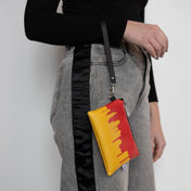 City Skyline Silhouette Team Colored Stadium Approved Football Game Day Wristlet - Anne Cate - NFL Approved Size, Stadium Regulation Purse - 4.5 x 6.5" Size