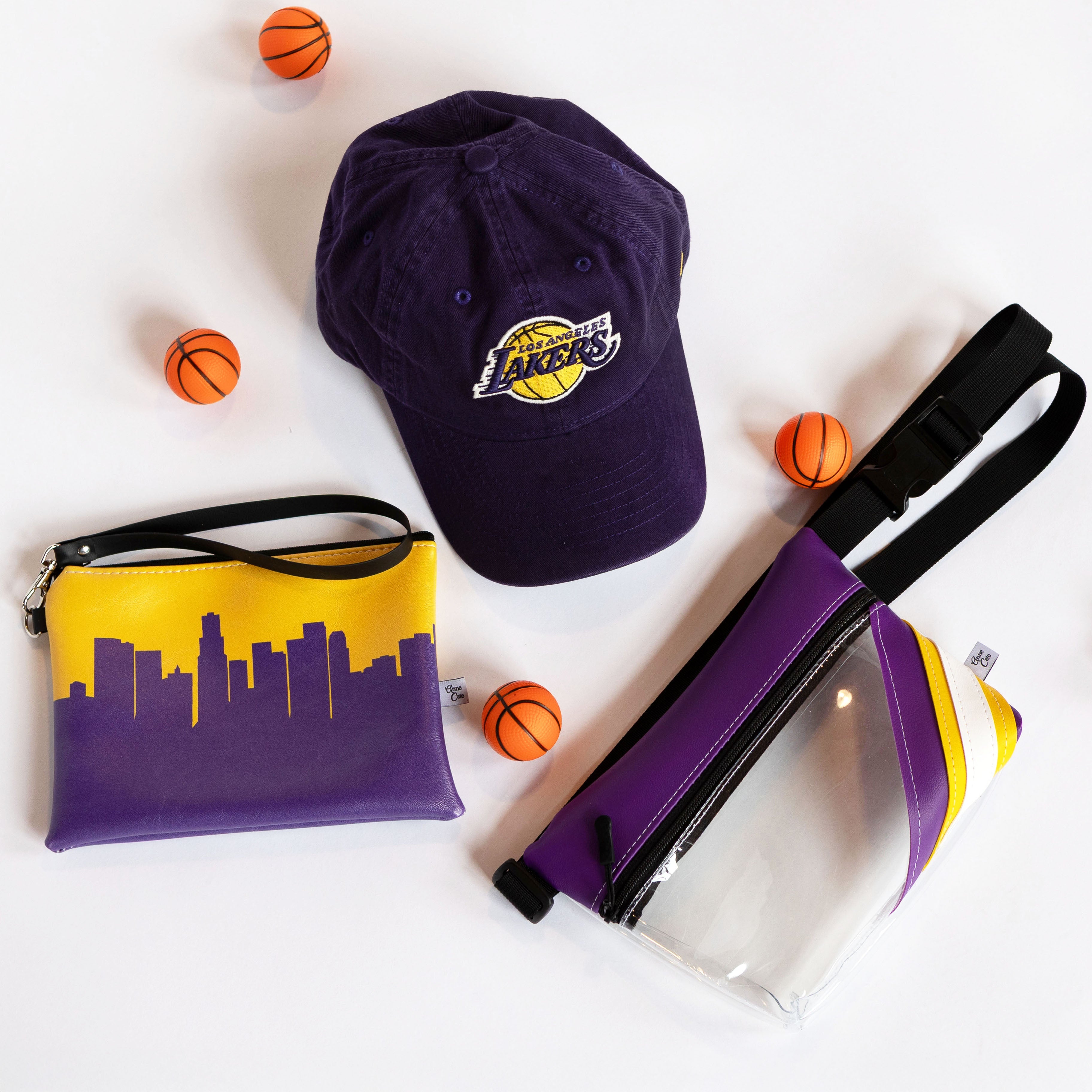 NBA Team Colored Stadium Approved Basketball Clear Game Day Fanny Pack Belt Bag - Anne Cate - NBA Approved Size, Stadium Regulation Purse - Clear Fanny Pack