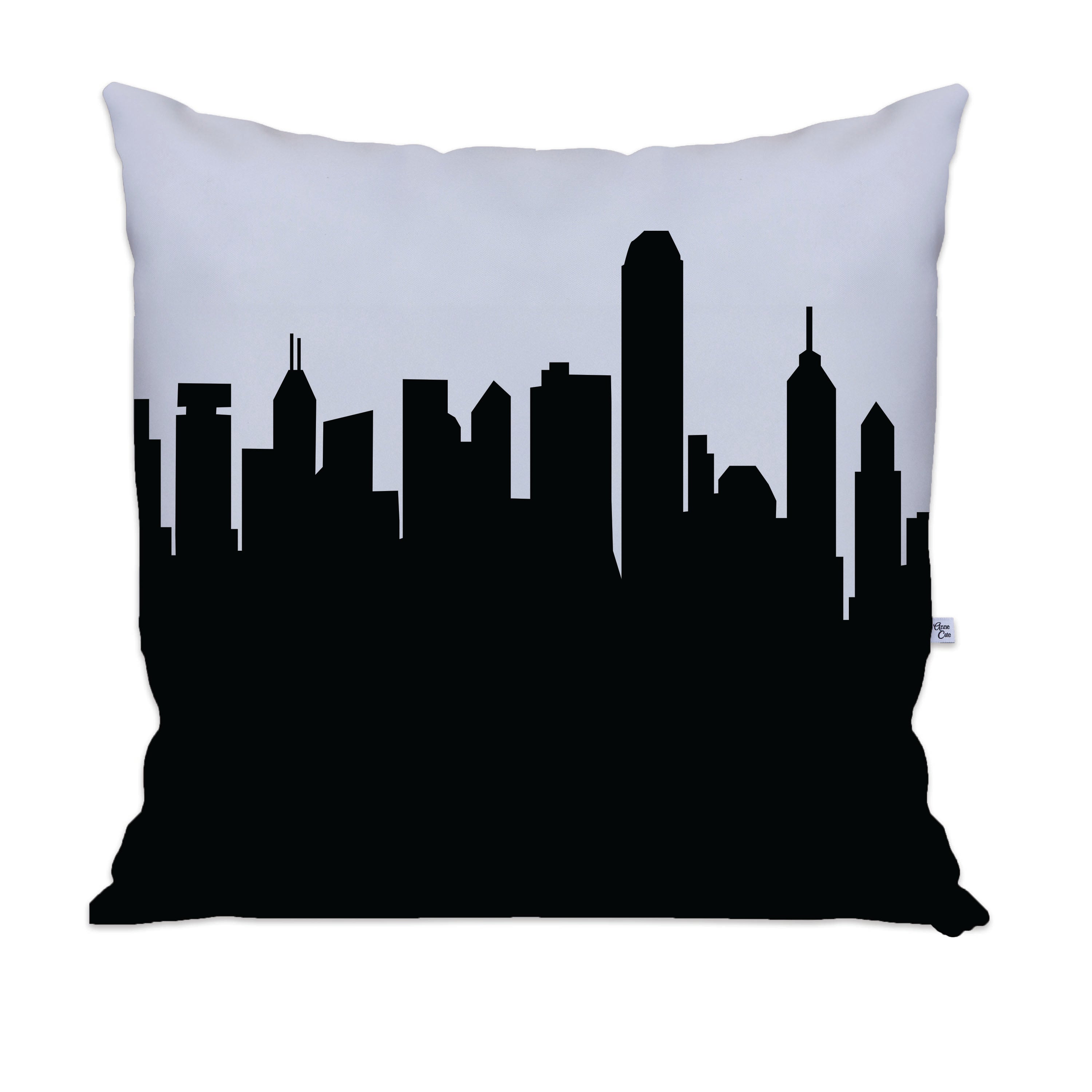 City Skyline Silhouette Throw Pillow - Anne Cate - Home Decor of your Favorite City. Black and White Skyline Throw Pillow