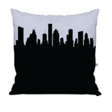Houston Texas Skyline Large Throw Pillow