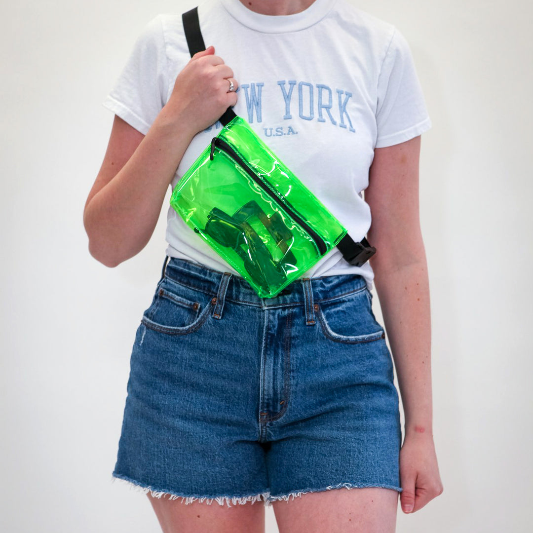 Neon Green Clear Belt Bag Fanny Pack - Stadium Approved