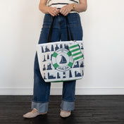 Lighthouses of Lake Erie Sailcloth Beach Tote