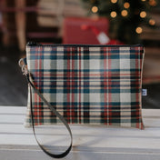 Vintage Plaid Wristlet Clutch