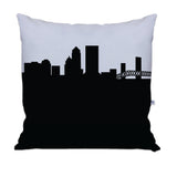 Jacksonville FL Skyline Large Throw Pillow